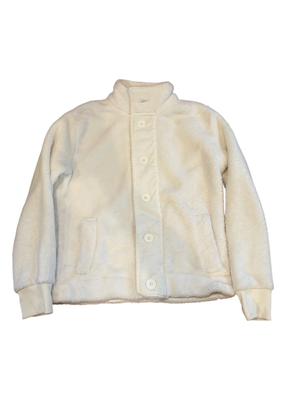 Furry White Jacket | Size Medium
